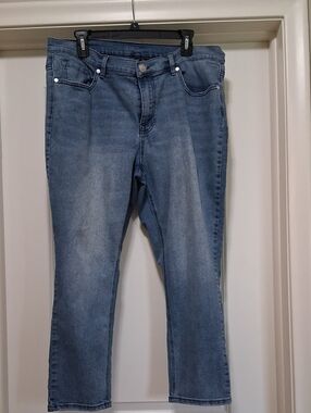 DG2 by Diane Gilman Cropped Blue Jeans